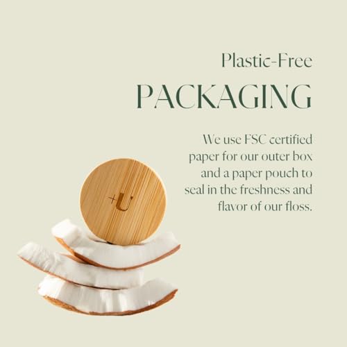 Dental Floss | Refillable Bamboo Case, Mint Flavor