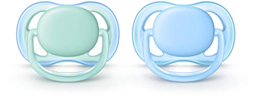 Baby Pacifier | 0-6 Months, 2 Pack, Blue/Green