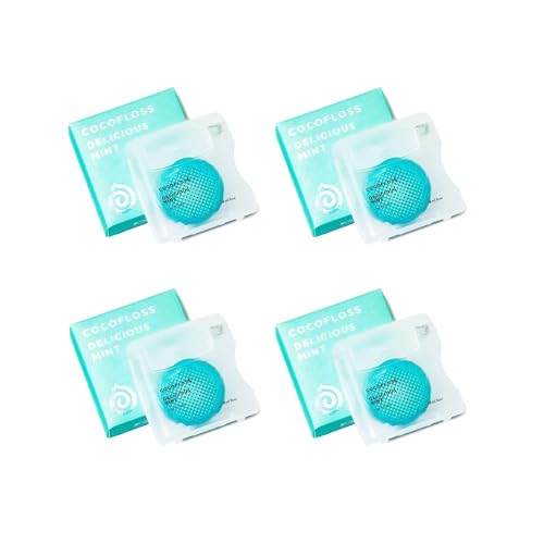 Dental Floss | Mint Flavor, Waxed, 4 Spools (33 yd each)