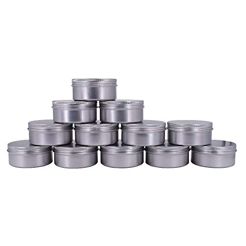 Aluminum Tin Cans | 6 oz, 12 Pack, Screw Top, Round Design