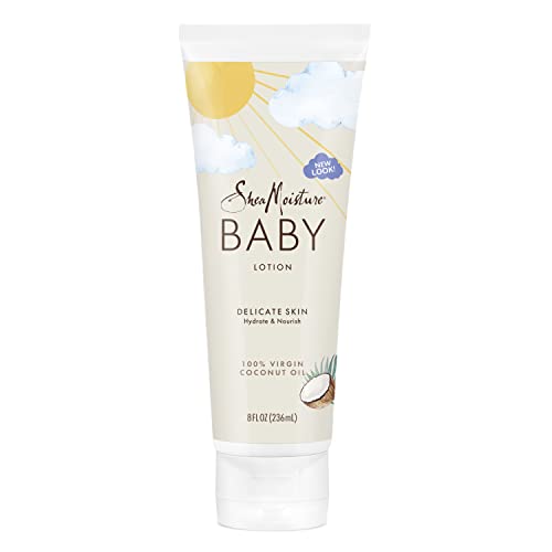 SheaMoisture Baby Lotion for Baby Skin 100% Virgin Coconut Oil, Clear Skin Moisturizer 8 oz