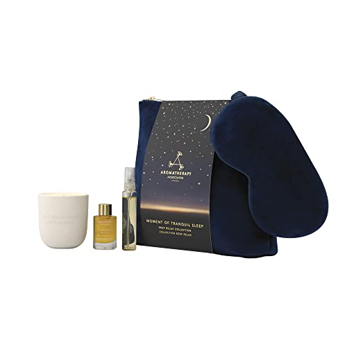 Aromatherapy Gift Set | Deep Relax Oil, Sleep Mist, Candle, Eye Mask, Velvet Bag, 1 Count