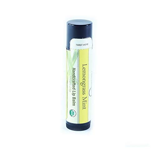 Lip Balm | USDA Organic, Lemongrass Mint, Moisturizing Coconut Oil, Shea Butter