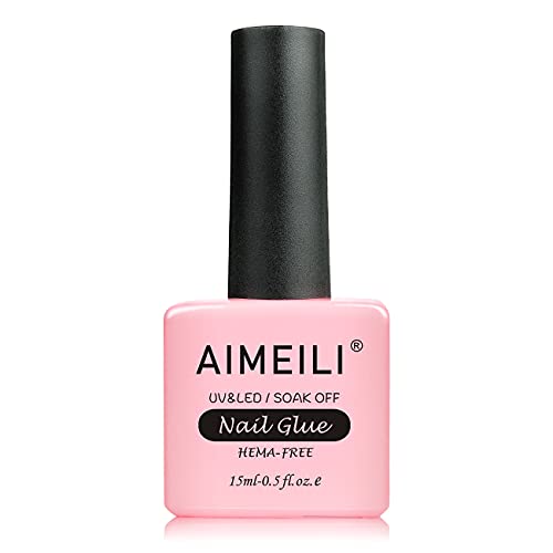 Nail Glue | 15ML, 2 in 1 Base Gel, Soak Off, Strong Adhesive for Acrylic and Press-On Nails