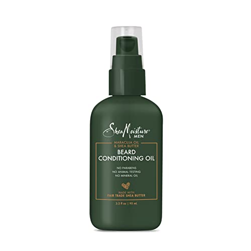 SheaMoisture Beard Conditioning Oil for a Full Beard Maracuja Oil and Shea Butter to Moisturize and Soften 3.2 oz