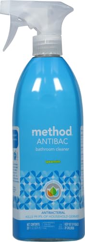 Antibacterial Bathroom Cleaner | Spearmint Scent, Mold and Mildew Stain Remover, 28 Fl Oz