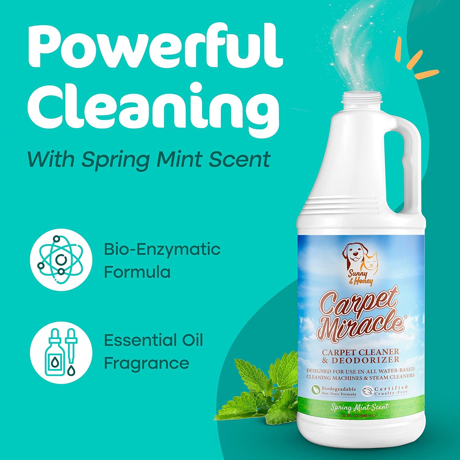 Carpet Shampoo | Deep Cleaning Formula, 32 fl oz.