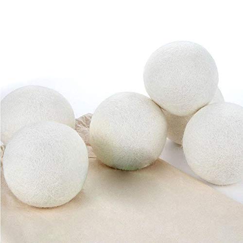 Wool Dryer Balls | Reusable, Reduces Static and Wrinkles, 6 Pack