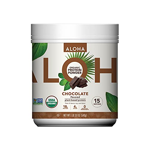 Plant Based Protein Powder | Stevia Free, Chocolate, 19.6 oz, 15 Servings