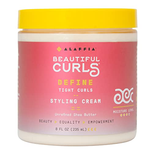 Hair Styling Cream | For Tight Curls, Thick & Curly Hair, Nourishing Shea Butter, 8 Oz