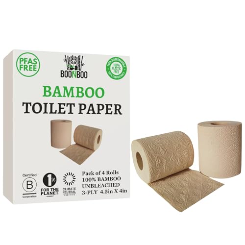 Toilet Paper | 3-Ply, Unbleached, 4 Rolls