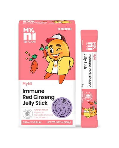 Ginseng Jelly Stick | Orange Flavor, 30 Count, Immunity Boost, Memory Support