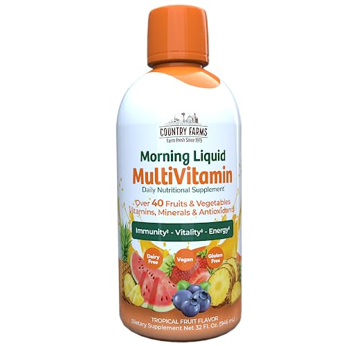 Liquid Multivitamin | Immune Support, Energy Boost, Tropical Fruit Flavor - 32 fl oz