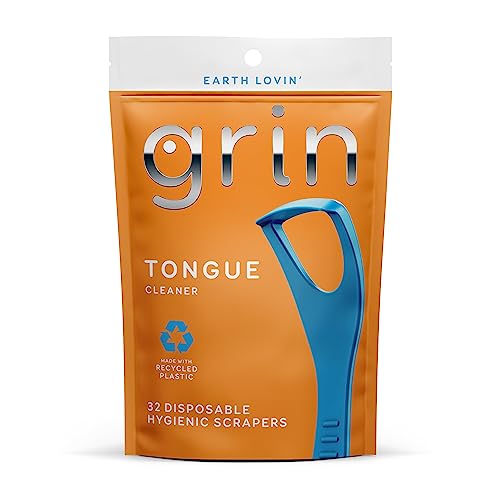 Tongue Cleaner | 32 Count, Disposable, Hygienic Scraper, Recycled Plastic