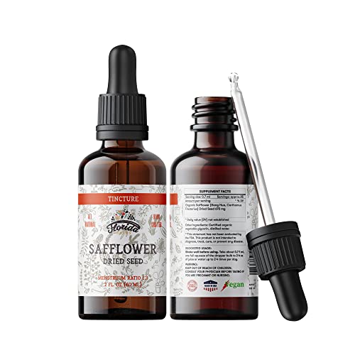 Safflower Tincture | Organic Extract, Non-GMO, 2 oz (60 ml)