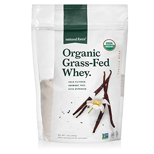 Whey Protein Powder | Organic, Non-GMO, 16 Ounce, Real Vanilla Flavor