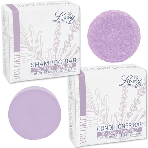 Shampoo & Conditioner Bar | 60g Shampoo, 50g Conditioner, Sulfate Free, Lavender Scent