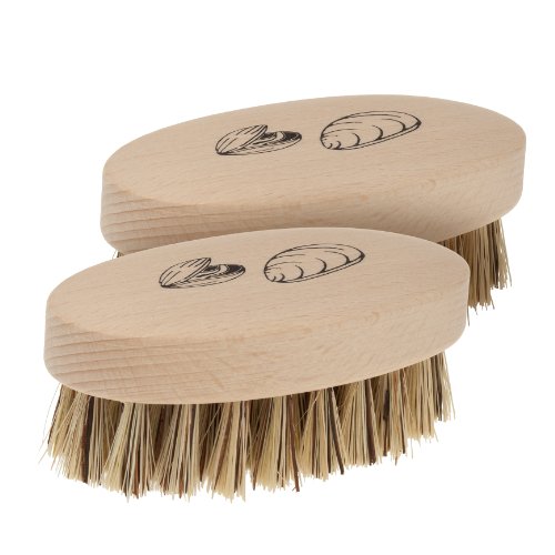 Mussel Brush Set | Beechwood Handle, 3-3/4 Inches, Set of 2