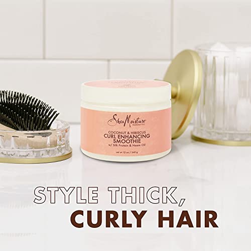 SheaMoisture Coconut & Hibiscus Curl TRIO: Includes Curl & Shine Shampoo, Curl & Shine CONDITIONER, Curl Enhancing Smoothie with a box