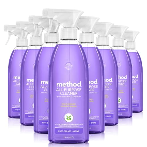 All-Purpose Cleaner Spray | Plant-Based and Biodegradable, French Lavender, 28 Fl Oz, Pack of 8