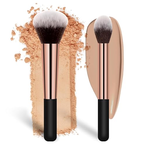 Makeup Brushes Collection | Powder Foundation, Highlighter, Blush, Wooden Handle