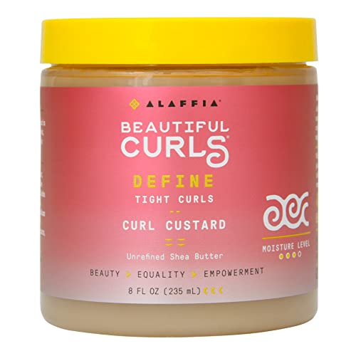 Hair Curl Custard | For Tight Curls, Thick & Curly Hair, Nourishing Shea Butter, Hydrate & Define, 8 Oz