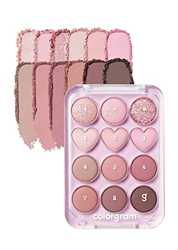 Eyeshadow Palette | Pink & Mauve, Ultra-Blendable Matte, Glitter, Shimmer Shades