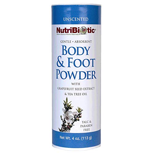 Body Powder | Unscented, 4 oz, with Grapefruit Seed Extract & Tea Tree Oil, Vegan, Non-GMO