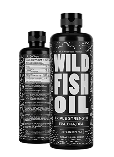 Omega-3 Fish Oil Supplement | Lemon Flavor, 16 oz, Wild Caught, Non-GMO, Gluten Free