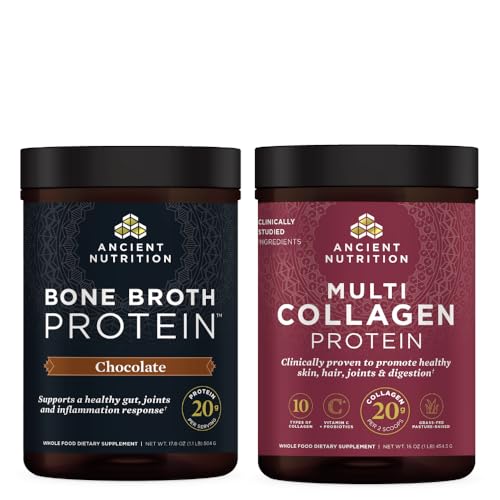 Protein Powder | Multi Collagen, Unflavored, 45 Servings, Bone Broth, Chocolate, 20 Servings