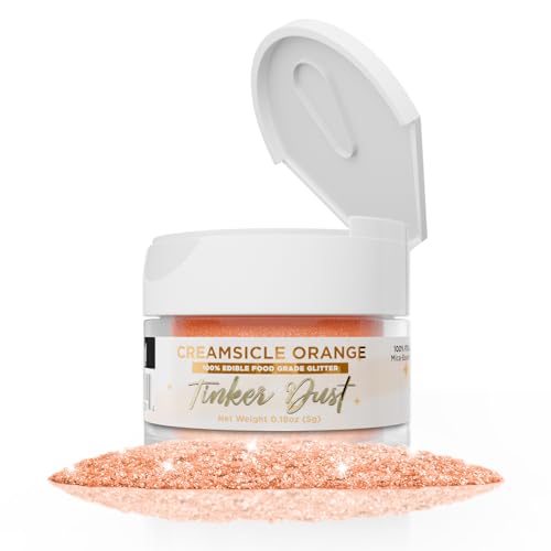 Edible Glitter | Creamsicle Orange, 5 Gram, Kosher Certified