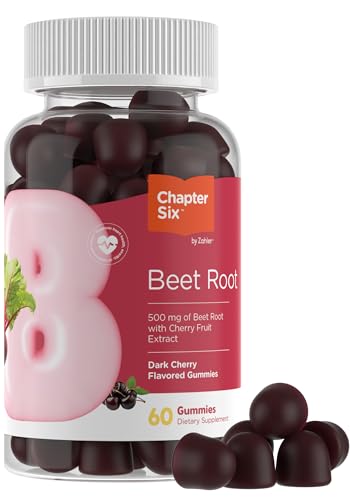 Beet Root Gummies | 500mg, Dark Cherry Flavor, 60 Count