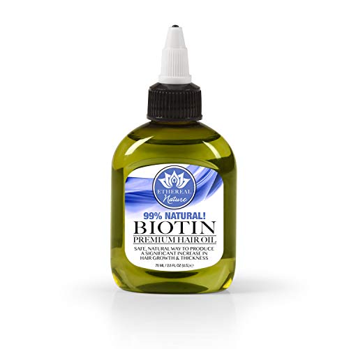 Hair Oil | 99% Natural, Enriched with Biotin, 2.54 Fl Oz