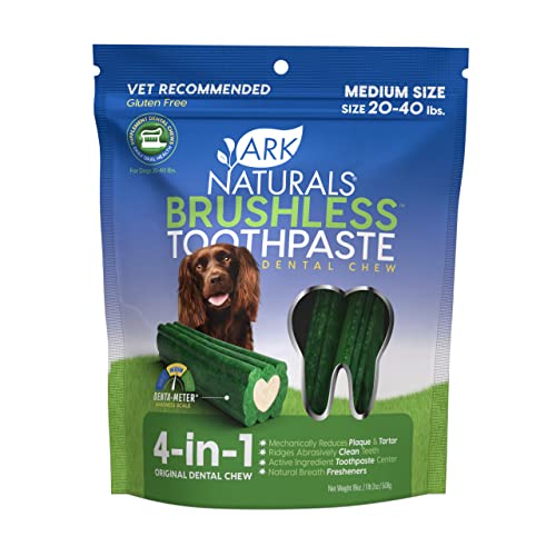 Dog Dental Chews | Freshens Breath, Reduces Plaque & Tartar, 18 oz, Medium Breeds