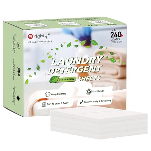 Laundry Detergent Sheets | Fresh Linen Scent, 240 Loads, Eco-Friendly, Hypoallergenic