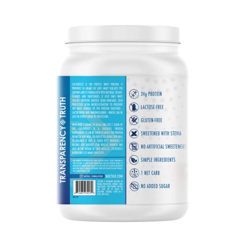 Whey Protein Isolate Powder | 24g Protein, Naturally Sweetened with Stevia, 32 Servings