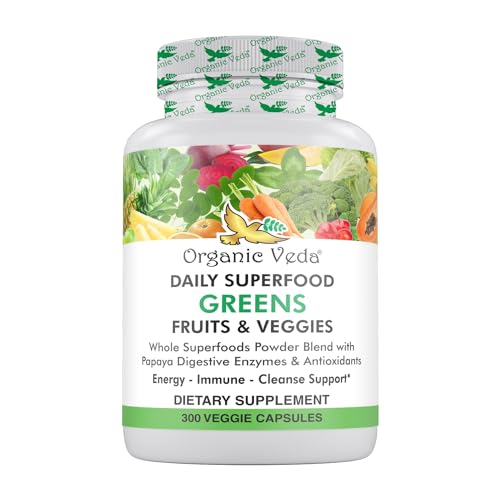 Superfood Capsules | Digestive Enzymes, Antioxidants, 300 Count