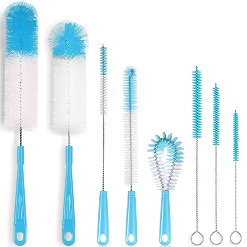 Bottle Cleaning Brush Set | 8-Pack, Long Handle for Narrow Bottles, Thermos, and More