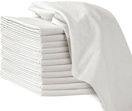 Dish Towels | Super Absorbent, 100% Cotton, 28" x 28", Pack of 12