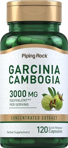 Garcinia Cambogia Capsules | 3000mg, 120 Count, Non-GMO, Gluten Free