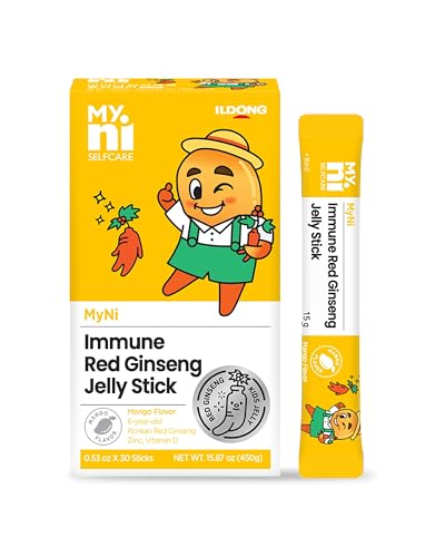 Ginseng Jelly Stick | Mango Flavor, 30 Count, Immunity Boost, Memory Support