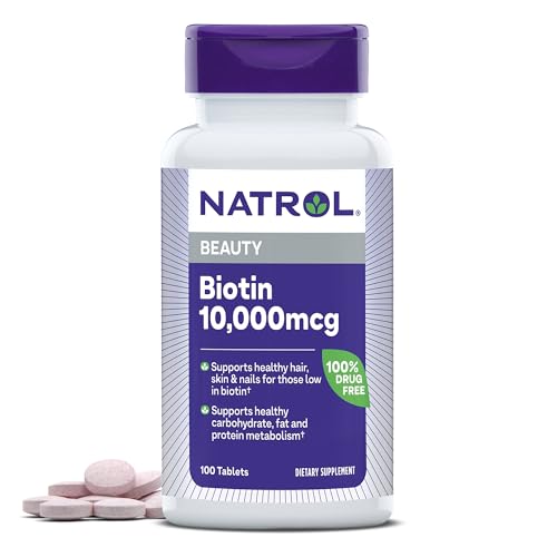 Biotin Supplements | 10,000mcg, 100 Tablets, 100 Day Supply