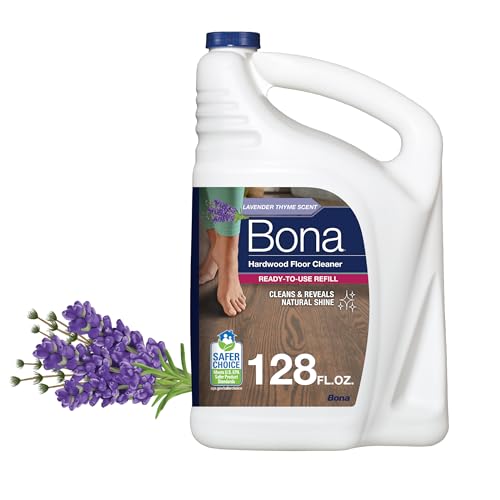 Hardwood Floor Cleaner | 128 fl oz, Lavender Thyme Scent, Residue-Free