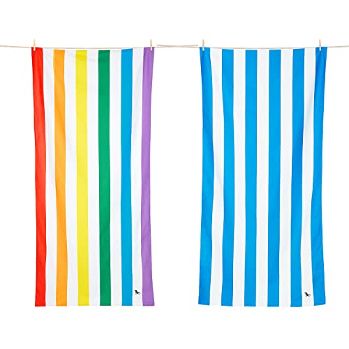 Beach Towel Bundle | 2 Pack, Quick Dry, Super Absorbent, Lightweight, 100% Recycled Materials.