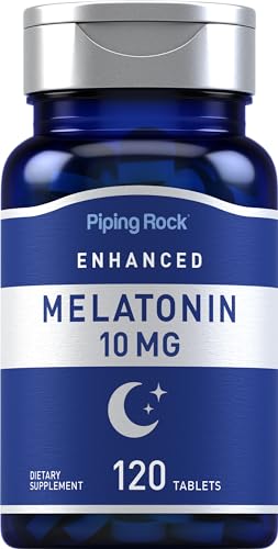 Melatonin Tablets | 10mg, 120 Count, Extra Strength, Vegetarian, Non-GMO, Gluten Free