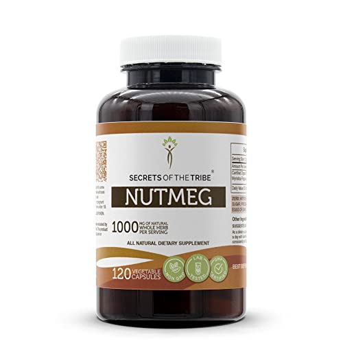 Herbal Supplement | Nutmeg, 120 Capsules, 1000 mg