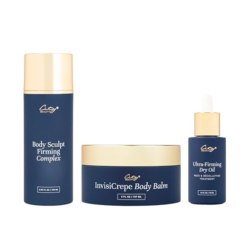 Body Care Set | Ultra-Firming Dry Oil 1.6 fl oz, InvisiCrepe Body Balm 5 fl oz, Body Sculpt Complex 4.05 fl oz