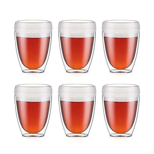 Tumbler Set | Double-Wall Plastic, 12 oz, BPA-Free, Clear, Set of 6