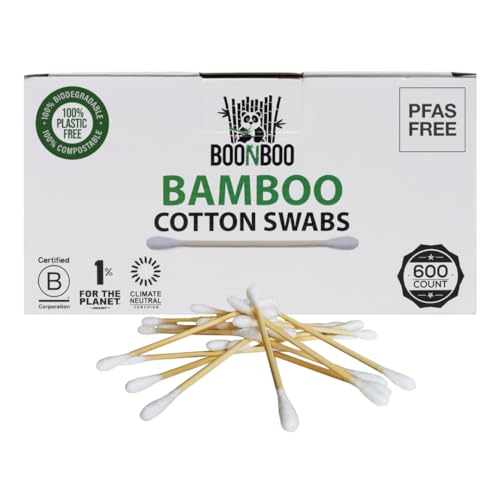 Cotton Swabs | Organic Bamboo, PFAS-Free, 600 Count