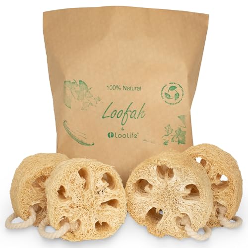 Loofah Exfoliating Sponge | Biodegradable, 4 Pack